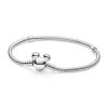 Disney Mickey Mouse Icon Snake Chain Bracelet By Pandora – Silver