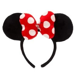 Disney Minnie Mouse Polka Dot Bow Ear Headband For Adults