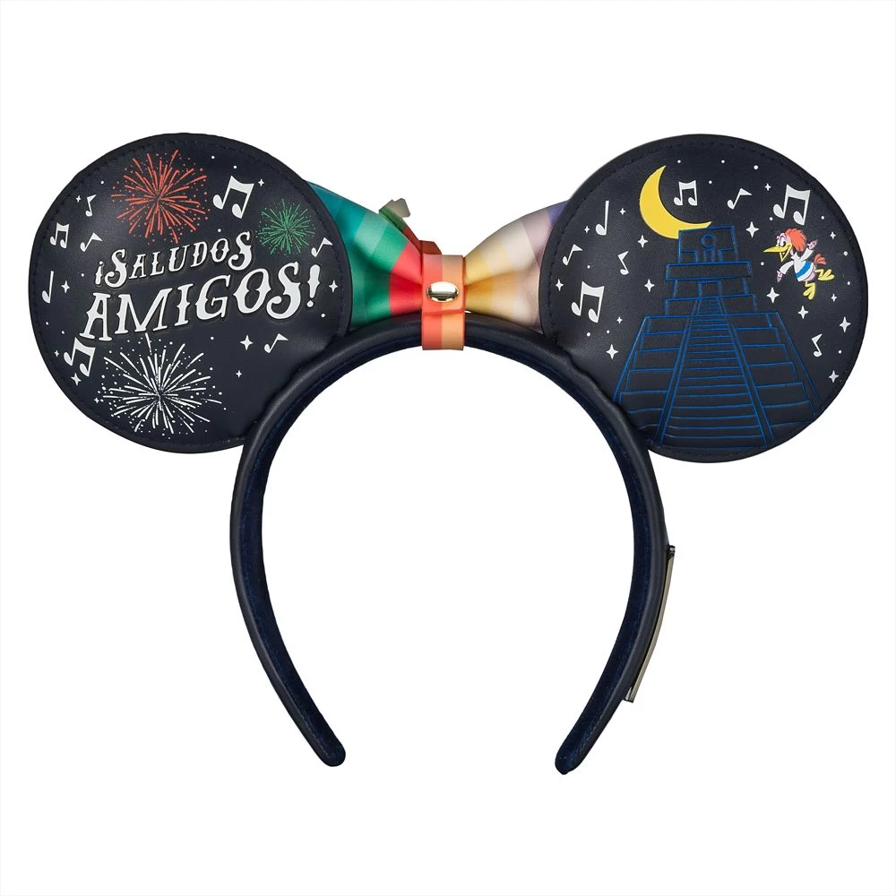 Disney The Three Caballeros Glow-in-the-Dark Loungefly Ear Headband With Removable Bow For Adults – EPCOT - Image 3