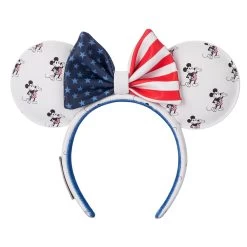 Disney Mickey And Minnie Mouse Americana Loungefly Ear Headband For Adults