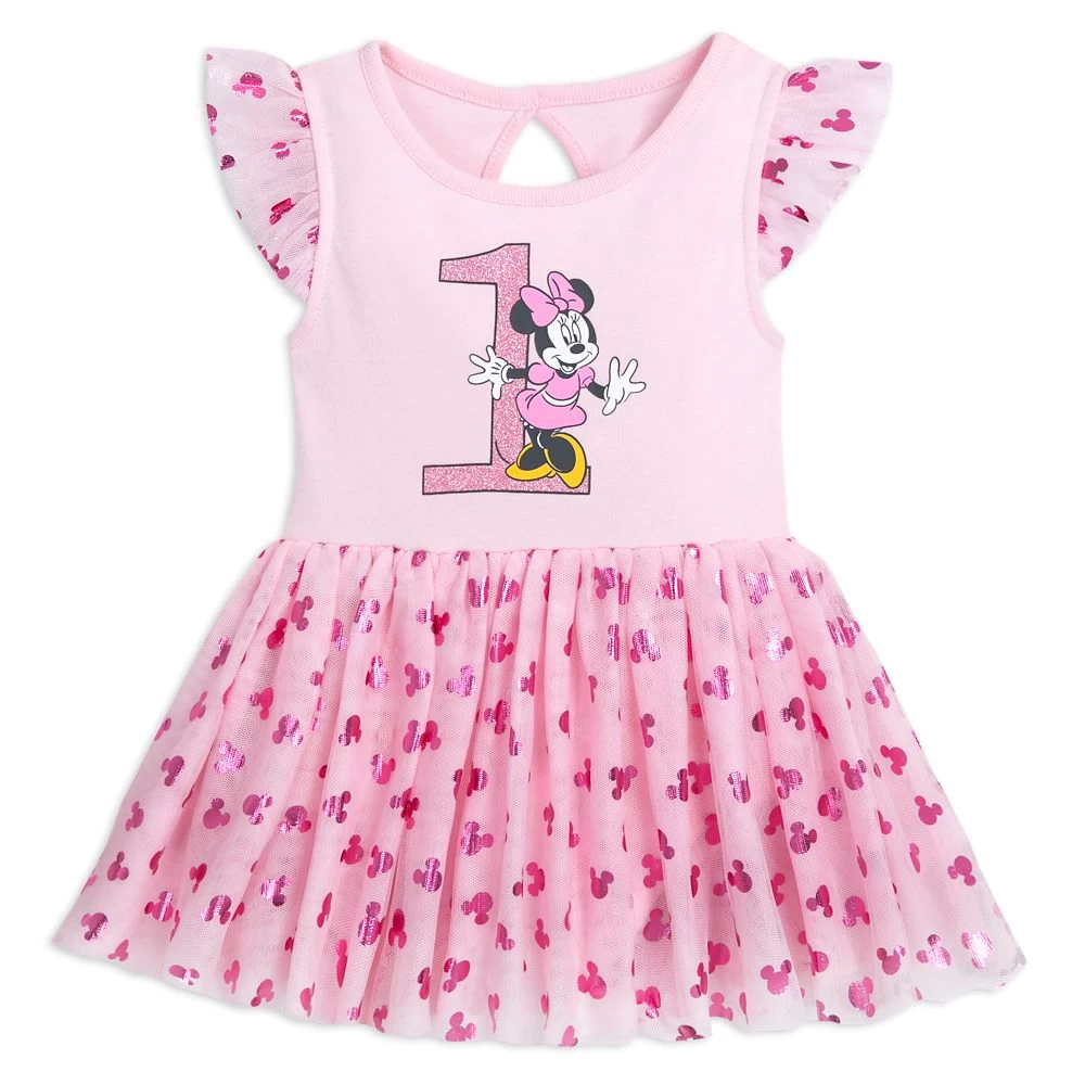 Disney Minnie Mouse 1st Birthday Dress Set For Baby - Image 2