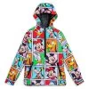 Disney Mickey Mouse And Friends Packable Hooded Rain Jacket For Kids