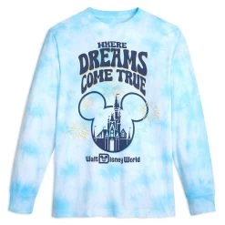 Mickey Mouse Icon And Cinderella Castle Long Sleeve Tie-Dye T-Shirt For Adults – Walt Disney World