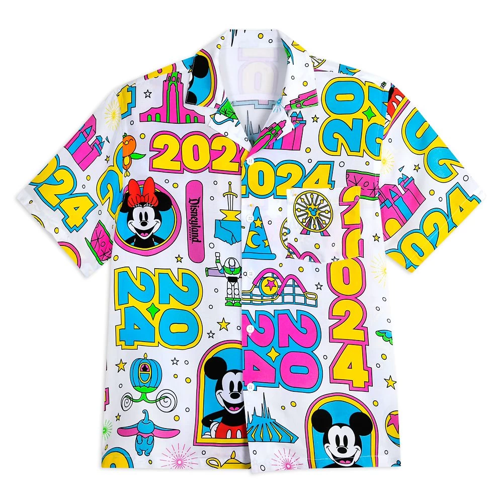 Mickey And Minnie Mouse Woven Shirt For Adults β Disneyland 2024