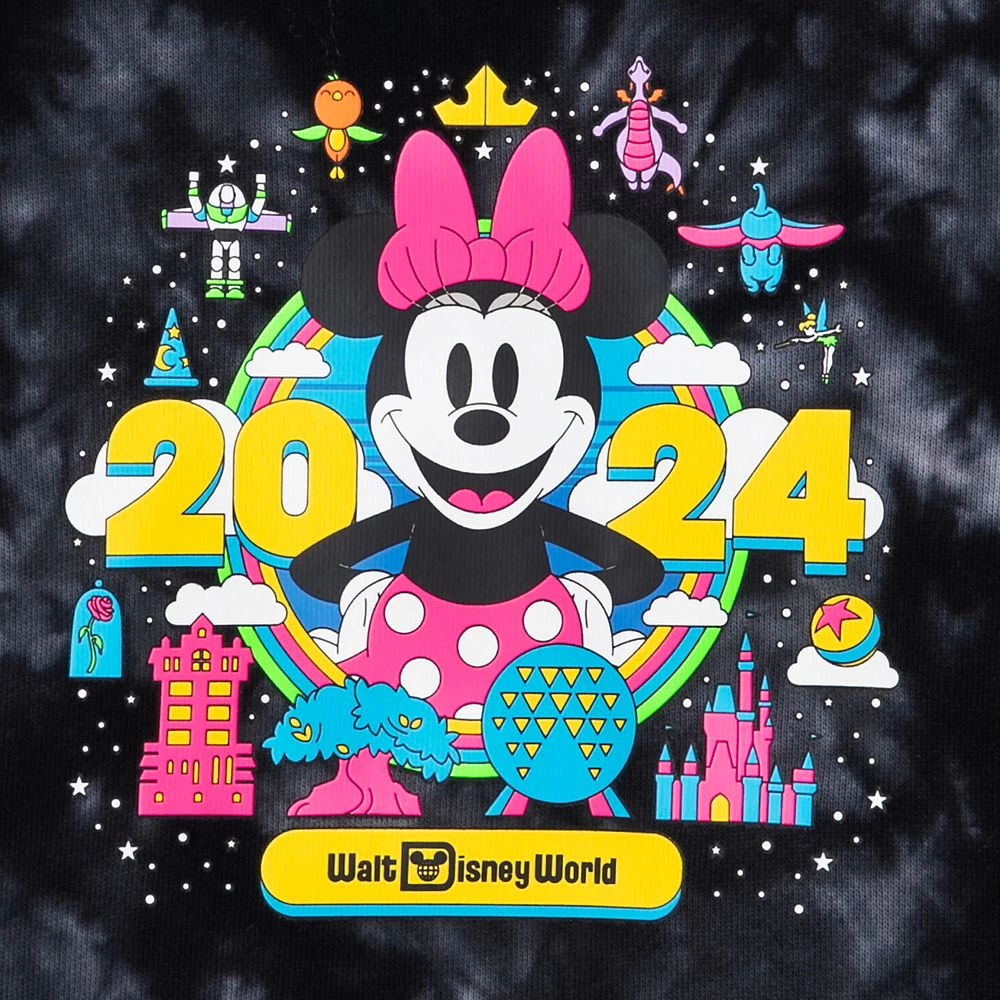 Walt Disney World 2024 Tie-Dye Pullover Sweatshirt For Kids - Image 3