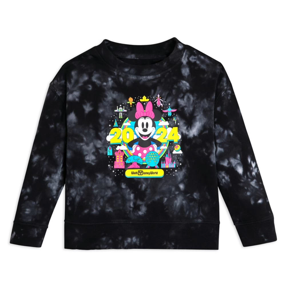 Walt Disney World 2024 Tie-Dye Pullover Sweatshirt For Kids