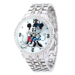Disney Mickey And Minnie Mouse Silver Alloy Watch For Women