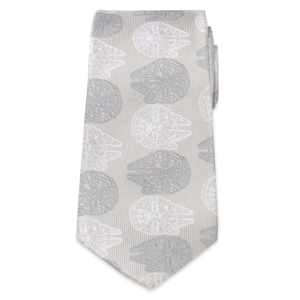 Disney Millennium Falcon Gray Silk Tie For Adults β Star Wars - Image 2