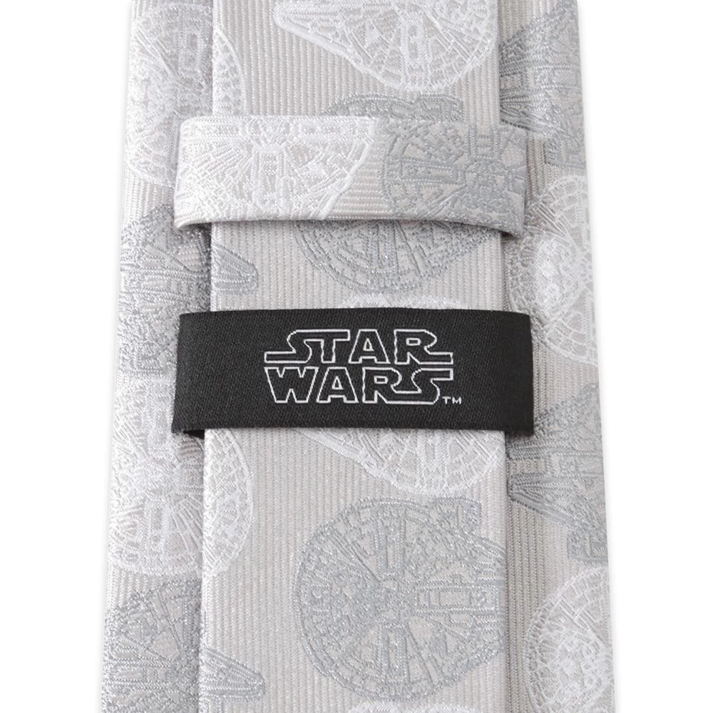 Disney Millennium Falcon Gray Silk Tie For Adults β Star Wars - Image 4