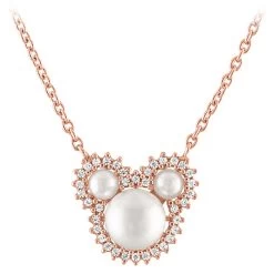 Disney Mickey Mouse Icon Pearl Necklace By Rebecca Hook – Rose Gold