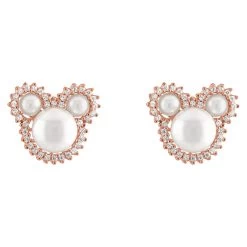Disney Mickey Mouse Icon Pearl Earrings By Rebecca Hook – Rose Gold