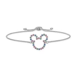 Disney Mickey Mouse Icon Multi-Colored Gems Bracelet By Rebecca Hook