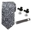 Disney Mickey Mouse Icon Tie, Cufflinks And Tie Clip Gift Set