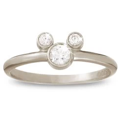 Disney Diamond Mickey Mouse Icon Ring – 18KWhite Gold