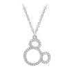 Disney Mickey Mouse Icon Silhouette Pendant Necklace By CRISLU – Platinum