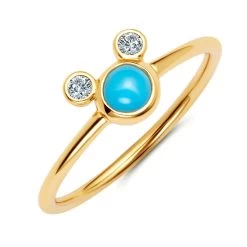 Disney Mickey Mouse Icon Turquoise Ring By CRISLU
