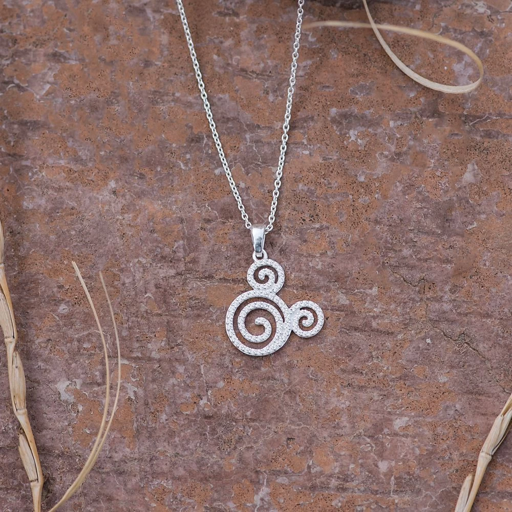 Disney Mickey Mouse Icon Swirl Necklace By Rebecca Hook - Image 3