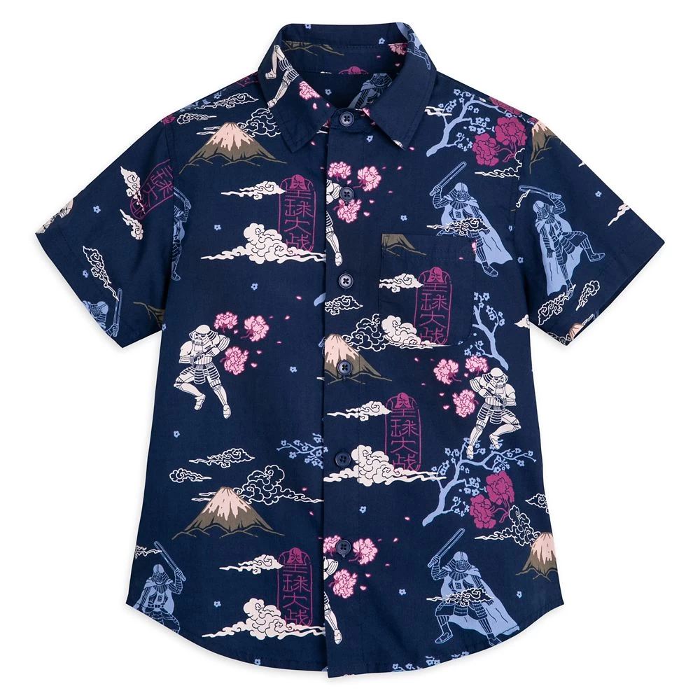 Disney Darth Vader And Stormtroopers As Samurai Woven Shirt For Kids – Star Wars